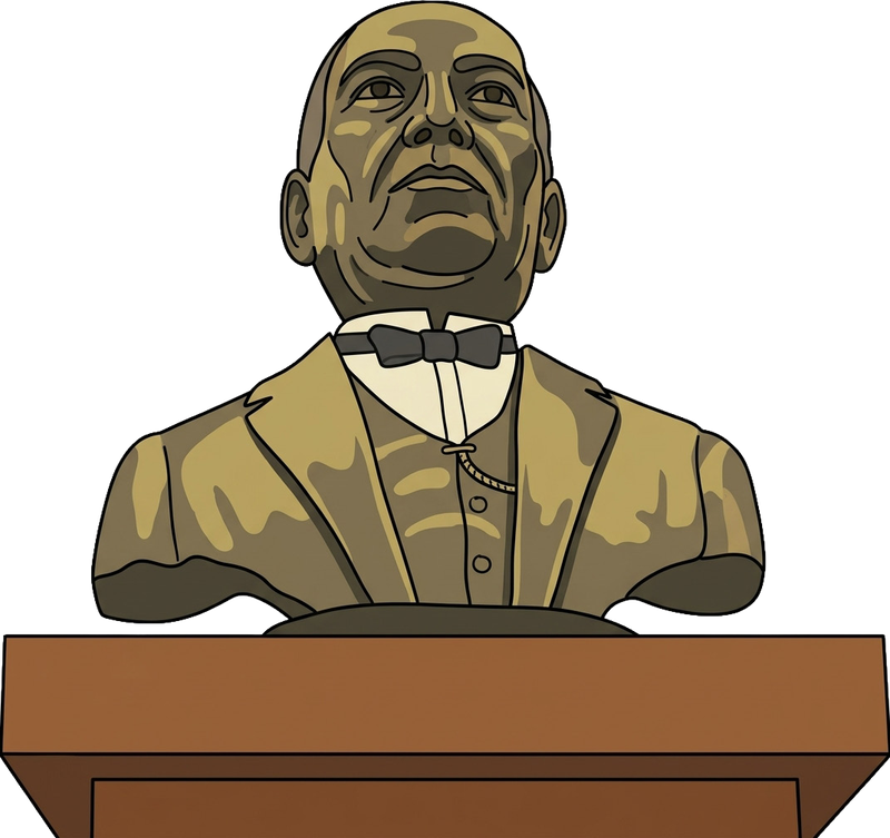 Busto de Benito Juárez sobre pedestal